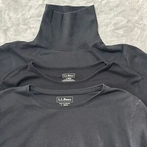 Lot of 3 - LL Bean Long Sleeves Supima Cotton T Shirt Top L